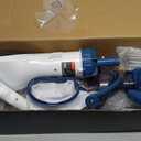 Pool Vacuum for Above Ground Pool with a Telescopic Pole, Running time up to 1H, Handheld Rechargeable Pool Cleaner with Powerful Suction up to 18.5 gallons/min, Ideal for Leaves & Debris, PC10