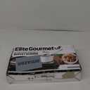 Elite Gourmet EDB-302BF# Countertop Double Cast Iron Burner, 1500 Watts Electric Hot Plate, Temperature Controls, Power Indicator Lights, Easy to Clean, Black