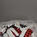 Jexine 48 Pcs Santa Hats Bulk Christmas Buffalo Plaid Hat Plush Christmas Costume Hats for Xmas Holiday Parties Events Gift(Red Black and White Black Plaid)