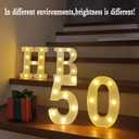 3 x LED Marquee Numbers, Small Light Up Numbers for Party, 8.58 Inch Battery Powered Lighted Number for Birthday, Night Light, Table or Home Decor (Number 5)