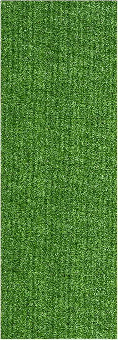 Ottomanson Artificial Grass Outdoor Runner Rug 2'7" x 10'  Waterproof Astro Turf with Drainage Holes  Patio & Lawn Decoration, Easy-Clean Dog Grass Mat