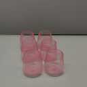 40 Pack Plastic Ribbed Wine Glasses, 14Oz Origami Disposable Wine Glasses Unbreakable Clear Plastic Cocktail Glasses Recyclable Shatterproof Reusable Wine Cups (14oz-pink-40pack)