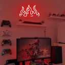 Red Flame Neon Sign LED Wall Light for Game Room, Bedroom, Bar, Party or Club Decor, USB Powered Fire Shape Neon Wall Art for Home or Event 1610.2