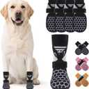 KOOLTAIL Dog Socks Shoes for Hot Pavement, Breathable & Warm Winter Dog Booties to Prevent Licking Paws for Small Medium Large Senior Dogs,Non Slip Grippy Pet Boots & Paw Protectors for Hardwood Floor (Medium(4 Pack), Black)