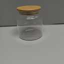 16 oz/480 ml Glass Storage Canister with Airtight Lid, Clear Decorative Container Jar for Coffee, Spice, Candy, Salt, Cookie, Condiment, Pepper, Sugar, Overnight Oats - Small