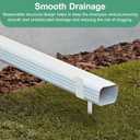 Downspout Bracket white - Adjustable size, heavy-duty galvanized iron with environmentally friendly coating, rust-resistant anchors for pipe support, easy to install (white, 4-piece set)