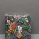 Boho Throw Blanket - 60"x80" 100% Cotton Ultra Soft Lightweight Spring Blanket, 4-Layer Breathable Muslin Blankets for Bed Couch, Reversible Green Floral Printed Bohemian Cotton Quilt (21-velvet Floral)