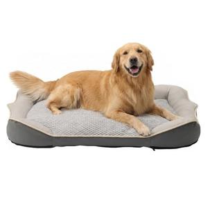 Orthopedic Crate Dog Bed - Waterproof PU Dual-Surface Pet Bed, Comfort Dogs Couch Sofa with Washable Removable Cover, Large Size for Dogs & Crate Use,47.2''