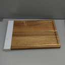 Non Toxic Wood Cutting Board - Conditioned with Natural Beeswax Flaxseed & Lemon Oil - Free of Mineral Oil - Made of FSC Certified Acacia Wood - 16" x 11" Thick Cutting Board by Ziruma