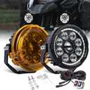 COLIGHT 4 inch Round Motorcycle Lights LED Pod Lights 2 Modes Offroad Work Lights Spotlight LED Driving Light with Waterproof Wiring Harness Kit