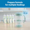 Dr. Brown's Baby Formula Mixing Pitcher with Adjustable Stopper, Locking Lid, and No Drip Spout, 36 oz, BPA-Free, Blue, 1-Pack