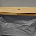 US Toilet Paper Basket Oxford Cloth Toilet Paper Organizer with Wood Lid Foldable Toilet Paper Holder Basket Large Capacity Toilet Paper Bin for Bathroom Sink(Grey), 16.93x6.69x13.78in