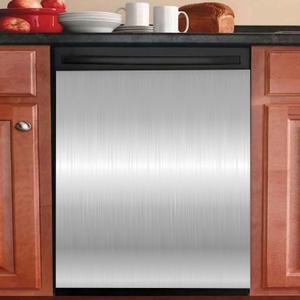 Stainless Steel Magnetic Dishwasher Cover,23 x 26 Brushed Silver Magnetic Dishwasher Door Cover, Refrigerator Magnet Cover, Dishwasher Covers Decorative
