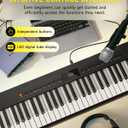Donner DEP-05 Digital Piano 88 Key Semi Weighted Velocity-Sensitive Keyboard, Portable Electric Piano Keyboard Set with Detachable X-shaped Stand Pedal Stickers, Gifts for Beginners Women Girls, Black, Compact