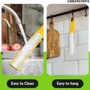 2 x Urbanstrive Zester Grater with Handle, Lemon Zester Cheese Grater for Kitchen Stainless Steel, Graters for Parmesan Cheese Garlic Nutmeg Chocolate Fruits Vegetables Ginger, Fine, Yellow