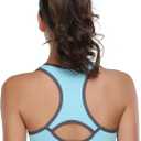Women's Seamless Racerback Sports Bra High Impact Support Yoga Gym Workout Fitness (S)