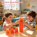 yeesport Sport Stacking Cups, 24pcs Sports Stacking Cups Sport Training Game for Challenge Competition Travel Party Gift for Kids and Adults (Blue & Red)