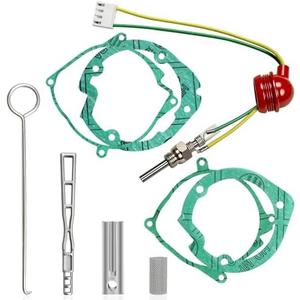 Niutudza Diesel Heater Glow Plug Repair Kit, 12V/24V 5KW 8KW Parking Diesel Heater Glow Ignition Plug Kit with Filter, Fit for Car Heater Repair Parts, Diesel Heater Accessories