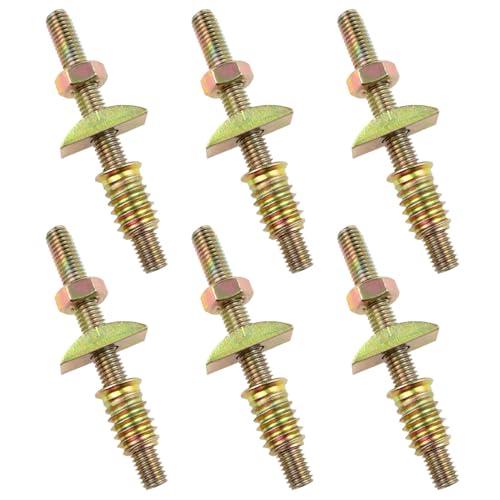 FINBe M8x80mm 4-in-1 Connector Metal Furniture Connecting Fittings Fastener Table Bed Assembly for Bed Frame Cabinet Headboard and Footboard 6PCS