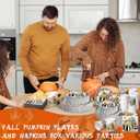 Hsei 250 Pcs Autumn Pumpkin Plates and Napkins Party Decorations Disposable Tableware Sets for Baby Shower Birthday Supplies Serves 50 Guests Dinnerware Bridal Shower Favors