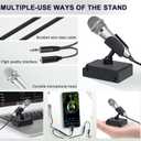 USB C Mini Microphone Karaoke, Portable ASMR Microphone for Android Phone/iPhone 15/Laptop/Mac, Wired Mic for Voice Recording, Singing, Interviews, Vlogs, YouTube, TIK Tok (Silver)