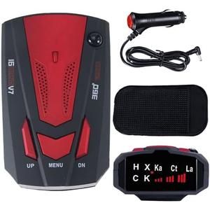 Car Radar Detector, Laser Radar Detectors, 360 GPS Speed Police Safe 16 Band Voice Alert,1080P HD Auto Focus Webcam with Microphone (RED)