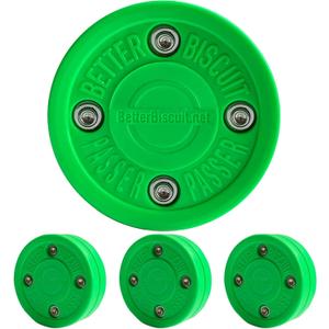 Better Biscuit Hockey Passer Pucks-3 Pack, Green