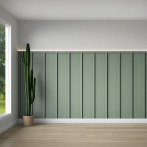 Weysat 1 Set 157.48 x 62.99 Inch Mdf Board and Batten Wall Panel Kit Premade Wainscoting Panels Decorative Wall Molding Trim Slats Paintable Accent Kit for DIY Home Bedroom Living Room Decor