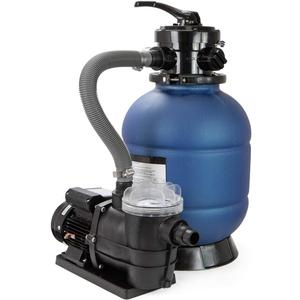 XtremepowerUS High-Flo Sand Filter Pump System 13" Filter Tank 10,000 Gallons for Above Ground Swimming Pool 3/4HP Pool Pump 2400GPH High Flow Fitting Adapter
