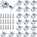 Bonuci 30 Pcs Cabinet Door Latch and Catch Hardware Double Roller Catch Cabinet Latches with Spear Strike for Closet Doors Kitchen (Silver)