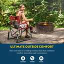 GCI Outdoor Freestyle Rocker Camping Chair | Portable Folding Rocking Chair with Solid, Durable Armrests, Drink Holder & Comfortable Backrest Cinnamon