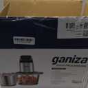 Ganiza Food Processor, 2-Speed Food Chopper Meat Grinder with 8 Cup Stainless Steel & 8 Cup Glass Bowls, Upgraded Button & Smart Overheat Protection Light - Includes Clean Brush, 2 Sets of Blades