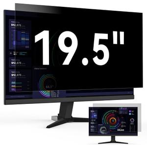 19 Inch Computer Privacy Screen Filter for 16:9 Widescreen Monitor, Removable Eye Protection Anti Glare Blue Light Filter Privacy Shield, Anti Scratch Anti Spy Screen Protector Film 19 in
