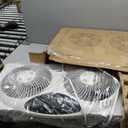 Bionaire Window Fan with Reversible Airflow Blades 3-Speed Settings, Programmable Thermostat, LED Display, Remote Control, Fits 2436" Windows, No Assembly Required