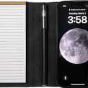 MOJO Notepad Phone Case for iPhone 13/14/15 - Folding Wallet Phone Case with Mini Pen and Note Pad (Black) (Fits iPhone 13 Pro)