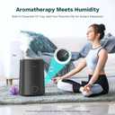BREEZOME 5L Humidifiers for Bedroom, Ultrasonic Cool Mist Top Fill Humidifier & Essential Oil Diffuser, 360Nozzle, Auto Shut-off, 50H Runtime, Quiet Humidifiers for Large Room, Baby Nursery, Plants