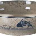 Japanese Style 9Inch Retro Ceramic Soup Bowl Household Ramen Noodle Fruit Salad Mixing Large Bowl (yule)