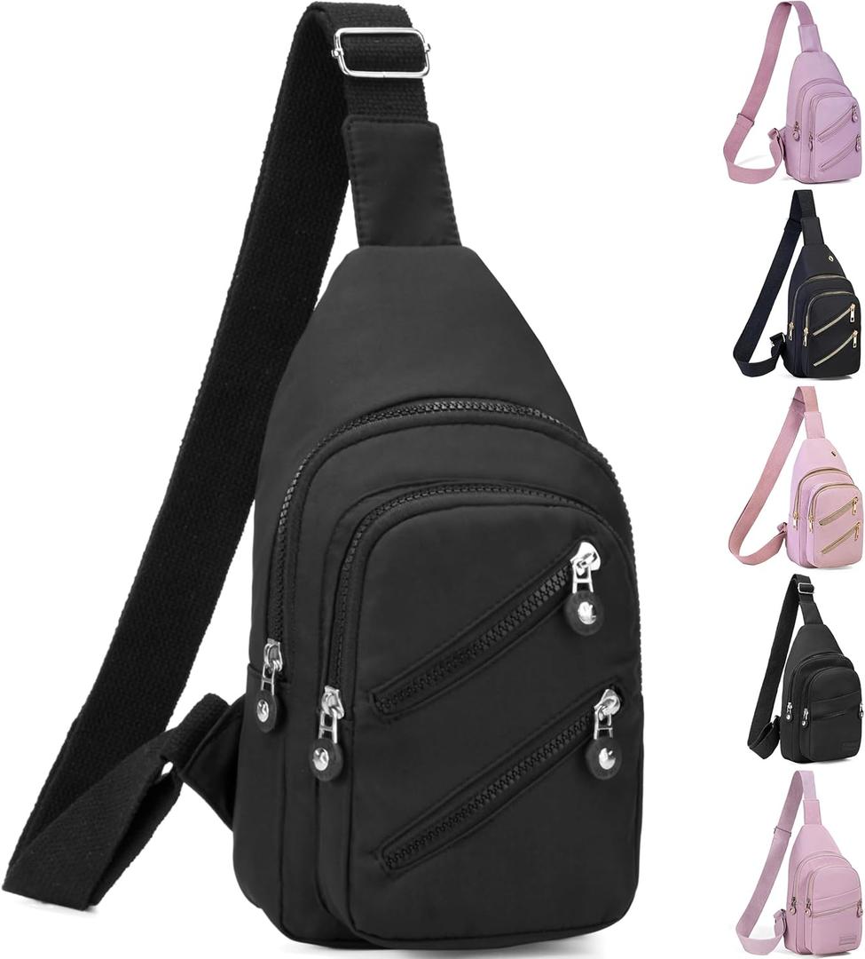 Sling Bag Crossbody Sling Backpack for Women, Small Chest Bag Daypack Fanny Pack Cross Body Bag for Outdoors Hiking Traveling