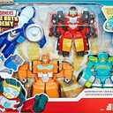 Playskool Heroes Transformers Rescue Bots Academy Rescue Team Pack, 4 Collectible 4.5" Converting Action Figures, Toys for Kids Ages 3 & Up 