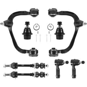 MOSTPLUS 8Pcs Front Upper Control Arm Suspension Kits K80338 ES3691 Compatible with 2005 2006 2007 2008 Ford F-150 4WD/2006-2008 Lincoln Mark LT 4WD with Lower Ball Joint, Outer Tie Rod End, Sway Bar