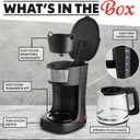 Gourmia 12 Cup One-Touch Coffee Maker Pause and Serve with Automatic Keep Warm, Easy View Water Window, Compact Design, Stainless Steel Accents, Black
