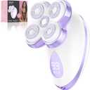 Electric Razors for Women - Upgraded Magnetic Electric Shaver for Women, Cordless Painless Hair Remover for Legs Bikini Face, Lady Trimmer for Sensitive Skin, Detachable and Waterproof, Grape