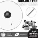 Glass Slow Cooker Lid SCRC507-W Replacement for Rival Slow Cooker 5 Quart Replacement Round Glass Lid