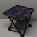 Folding Camping Stool Portable Chair Mini Foldable Stool for Adults Fishing Hiking Gardening and Beach with Carry Bag(Camouflage)