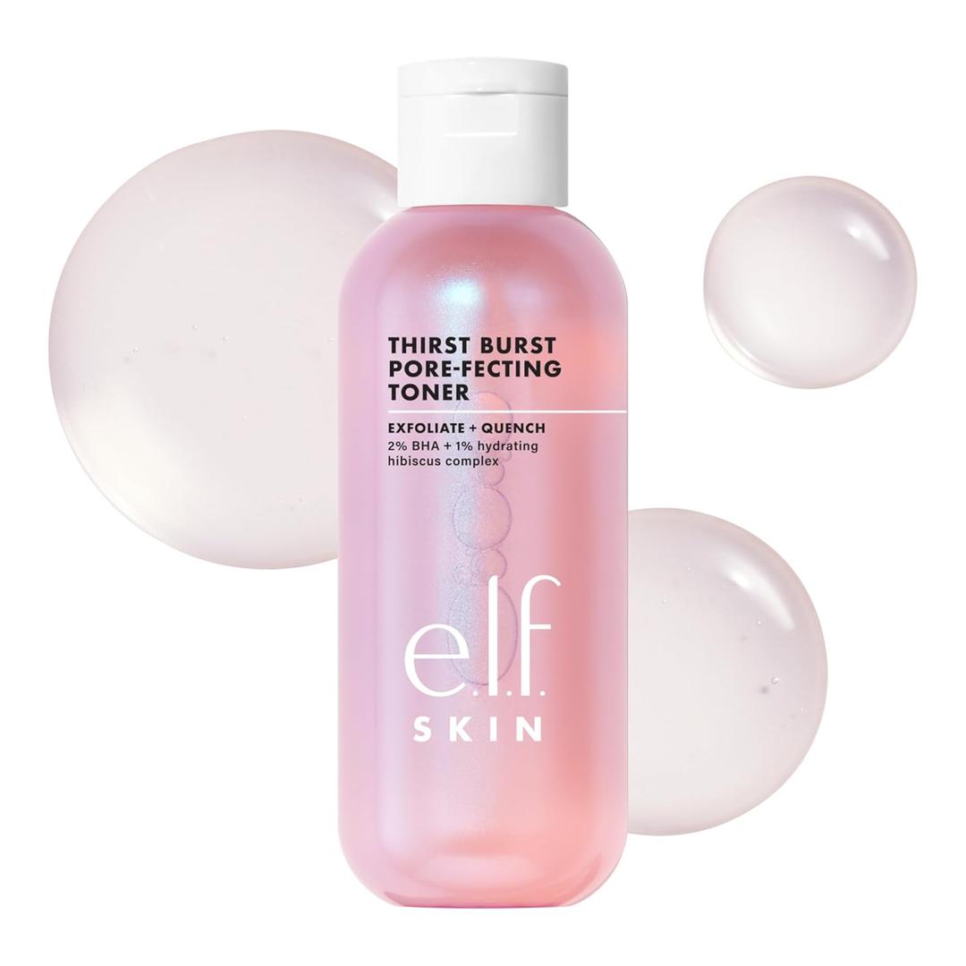e.l.f. Thirst Burst Pore-fecting Toner, Hydrating & Exfoliating for Face, Smooths, Plumps & Minimizes Pores, Infused with Salicylic Acid, Vegan & Cruelty-Free (4.7 Fl Oz (Pack of 1))