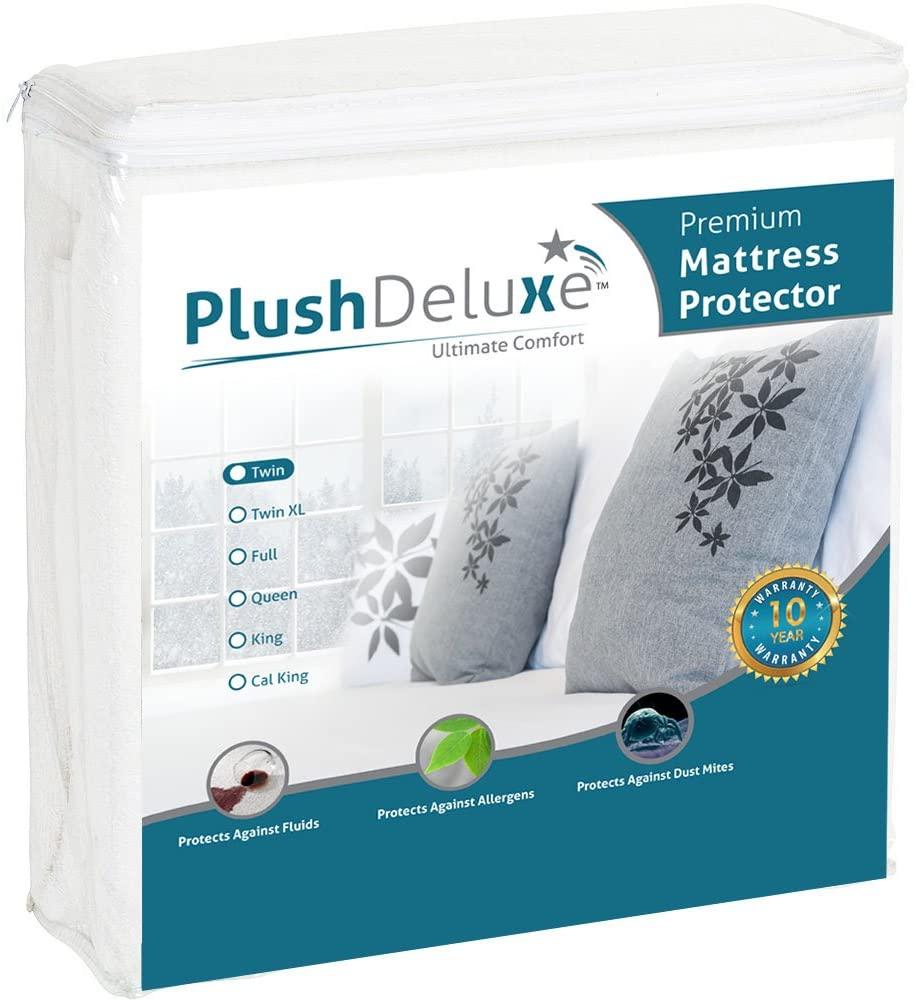 Plush Deluxe Waterproof Mattress Protector White 180" x 200" Plush Deluxe Waterproof Mattress Protector White 180" x 200"
