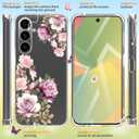 for Samsung Galaxy A26 Case Flowers [Buffertech 6.7ft Military-Grade Drop Protection] [Anti Peel Off Tech] Clear TPU Bumper 5G Phone Case Cover DesignCherry Blossoms