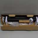 TONIAL Curtain Rod 32 to 86 Inch(2.6-7.2ft), Telescoping Splicing Drapery Rods for Windows 54 to 82 Inch(4.5-6.8ft), Decorative 3/4 Single Rod with Small Cap Finial, Black