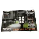 Solar Powered 2-Mode 21-Lumen LED Landscape Lighting Pathway Lights (Set of 4)