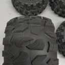 4-Pack 1/8 Monster Truck Tires 3.8 Tires Mounted 17mm Hex Solid 6-Spoke Wheels OD 170mm for 1/8 Arrma 6S Traxxas Summit ERveo Redcat HPI JLB Cheetah RC Off-Road Car (Front and Rear)